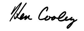 Ken Cooley signature