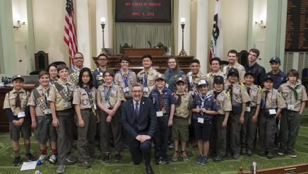 Assemblymember Cooley Photo with the Boy Scouts of America